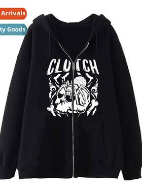 Dark persaly printing sweater women American 2022 new black