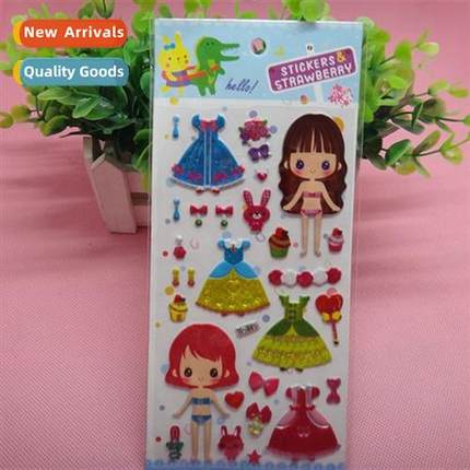 Bag  stickers to  beautiful dress up style carto stickers ch