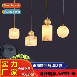 copper marble chelier Light bedside full bedroom lamp luxury