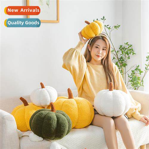 Ins creative Scinavian pumpkin round plush pillow lumbar pil