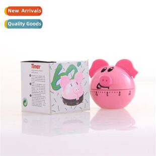 Timer Household Flat Mechanical Countd Pig Carto