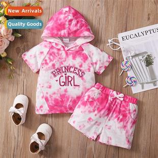 print 2022 tie dye fall new short Girls letter spring