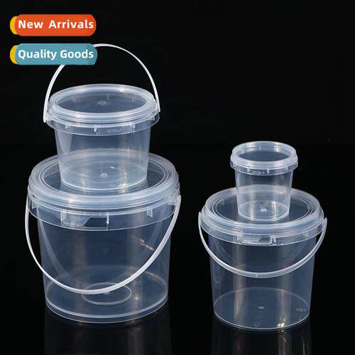 Thickened portable food-grade PP transparent plastic drum wh