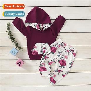 floral flo winter top hooded print new 2019 fall Girls