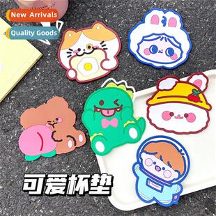 Carto creative heat insulati household silice coaster cute t