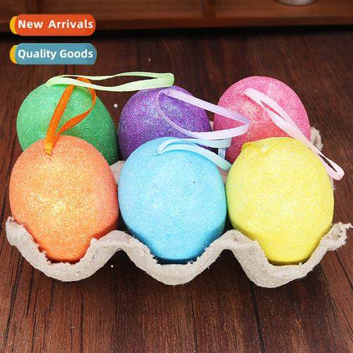 New Easter decoratis 5*7cm gold dust mesh egg tray foam East