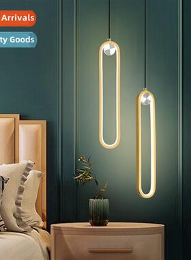 Living room TV background wall hanging wire lamp light luxur