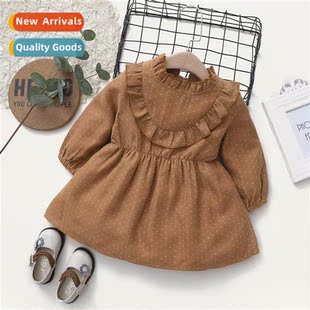 children polka fall sleeved new 2021 spring Girls