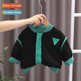 Boys jacket fall new childrens casual reversible jacket baby