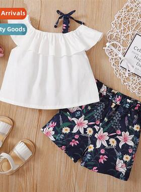 Girls spring  autumn  2022 new n solid color halter sleevele