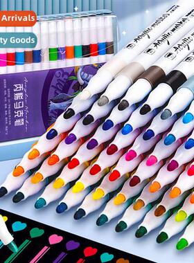 Acrylic markers 48 colors opaque waterpro student brushes ch