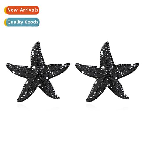 Creative persaly exaggerated baking paint small star earring