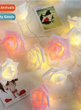 New LED simulati rose lights string small colorful lights Va