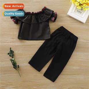 Girls autumn winter 2019 new fashi female baby solid color