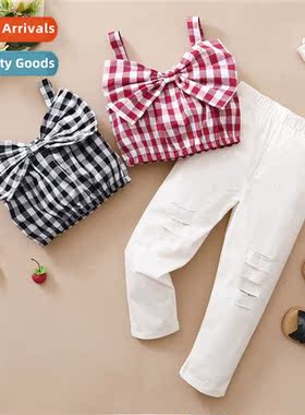 Girls Spring  Autumn 2022 New  Sleeveless Chest Printed Top