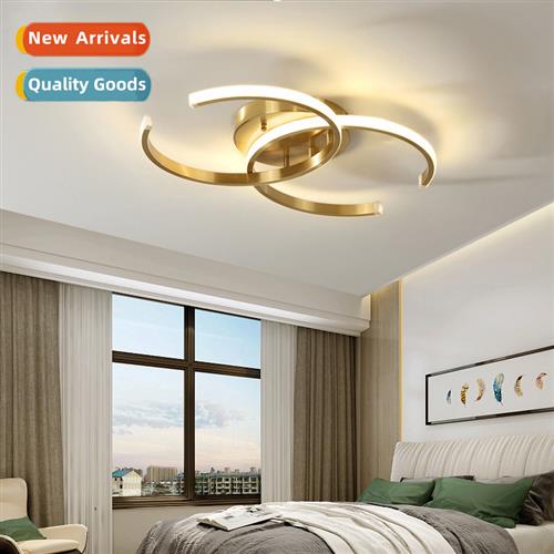 Post-modern living room bedroom ceiling lamp copper light lu
