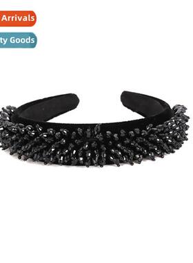 New h-woven crystal  bs exaggerated baroque wide edge plush