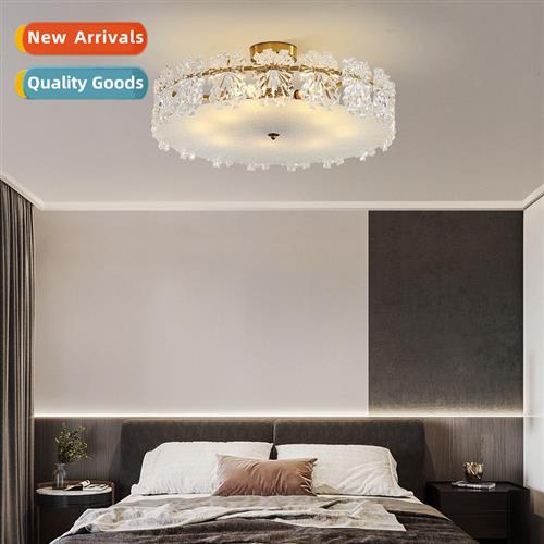Italian light luxury crystal ceiling light small red book ce