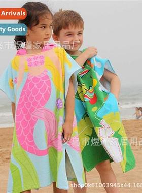 Kids Bath Towel Hooded Cape Beach Pcho Beach Swimming Quick