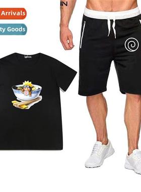 Japan anime Naruto Naruto ramen print short-sleeved T-shirt