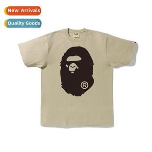 frt short printing back simple head ape tide Japanese