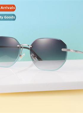 Frameless Square Face Vegan Adult Sunglasses 2021 Fashi Cutt