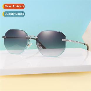 Frameless Square Face Vegan Adult Sunglasses 2021 Fashi Cutt