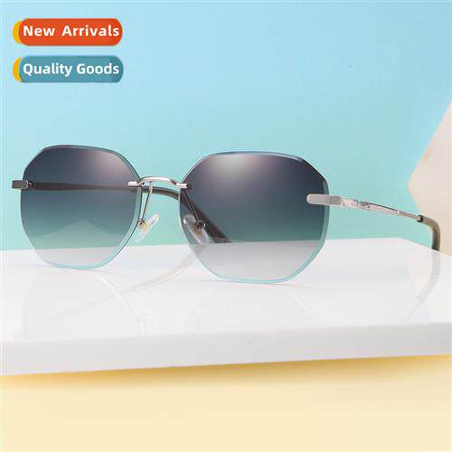 Frameless Square Face Vegan Adult Sunglasses 2021 Fashi Cutt