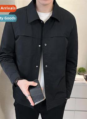 2023 spring new lapel jacket male Slim Korean versi   handso