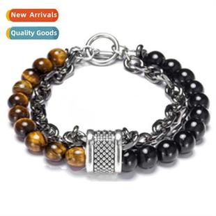 Europe and  Uned States frosted mapste mens bracelets beaded