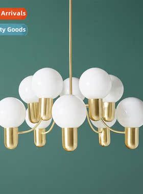 Modern simple bedroom living room ins style chelier milky wh