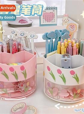 Rotating pen holder large capacy desktop statiery organizer