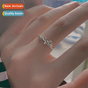 New flowers cat ring female fashi persaly light luxury ins o