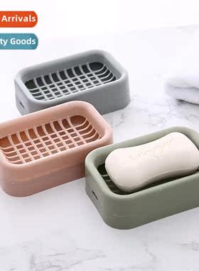 Double Grid Soap Box Drainage Grid Soap Box Portable Plastic
