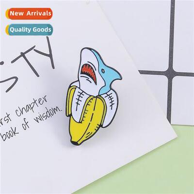 New ins cute shark alloy brooch carto sea creature modelling