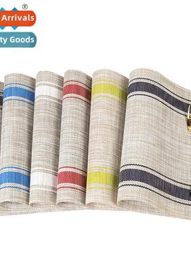 New striped placemats  simple PVC Teslin western food mat en