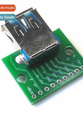 USB 3.0 Female Header to DIP Module Flat to In-Line Adapter