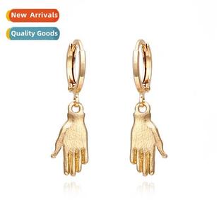 earrings geometric fashi palm ret New baroque alloy