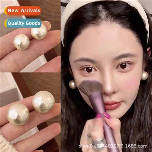 Hepburn style cott pearl earrings female retro earrings ligh