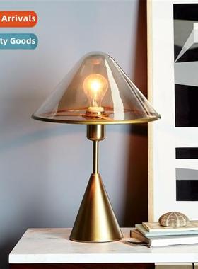 Scinavian Table Lamp Creative Bedroom Bedside Lamp Gold Mush