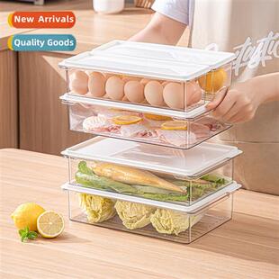 Transparent Stackable Refrigerator Storage Boxes Multi-Layer