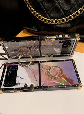 适用Samsung Z Flip 4/5 Dazzle Color Gilt Phone Case Folding