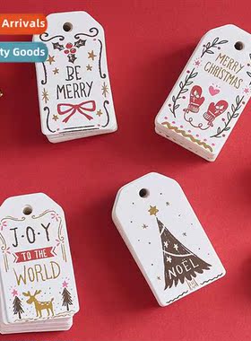 100 Christmas Hanging Tags Cute Colorful Hanging Cards Vinta