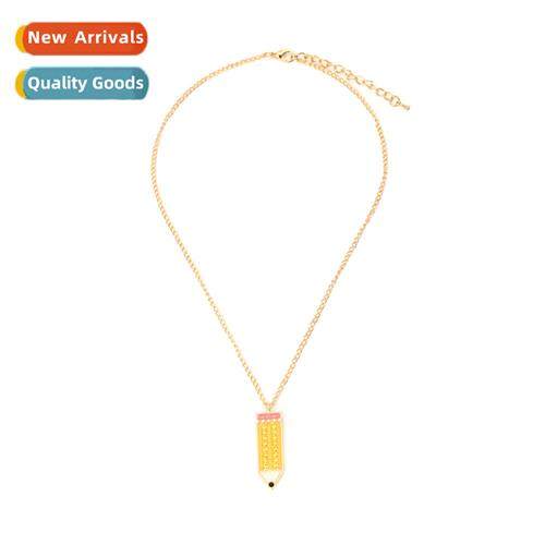 Versatile simple zinc alloy pencil necklace retro fashi temp