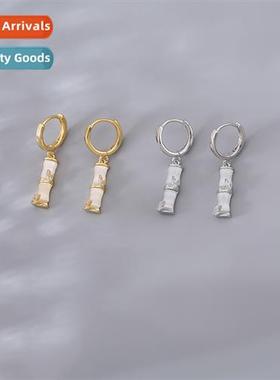 Bamboo earrings female secti high rise retro natial style li