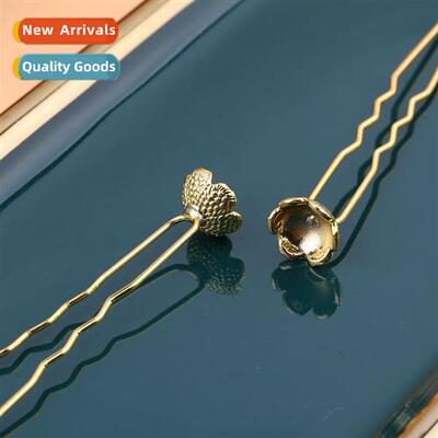 Alloy small flower bracket wave pin row pin diy pin step roc