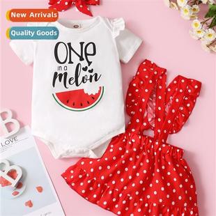 2022 new short spring sleeved printed fall letters Girls