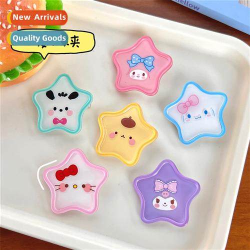 Cute pentagram carto pin ins sweet girl heart side clip bang