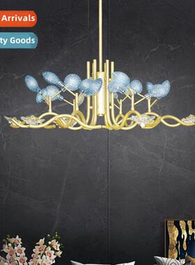 New light luxury blue chelier new dining room lights modern