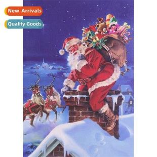 decorati Cla full Santa art wall room living diamd hmade New